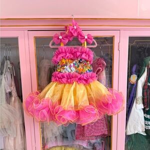 Neon Pink Toddler Girls Sequin Party Birthday Tutu Dress